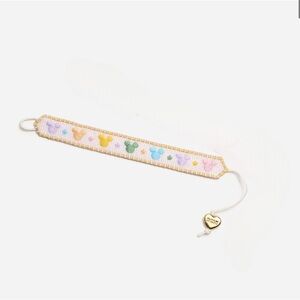 Stoney clover Colorful Embroidered Bracelet with Heart Charm